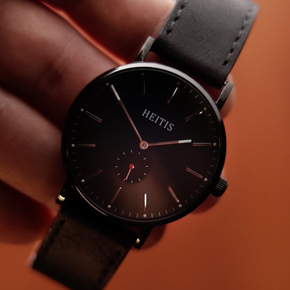 Heitis Classic Black PVD w/ Swiss Quartz Sub-Seconds Movement - Picture 4 of 4